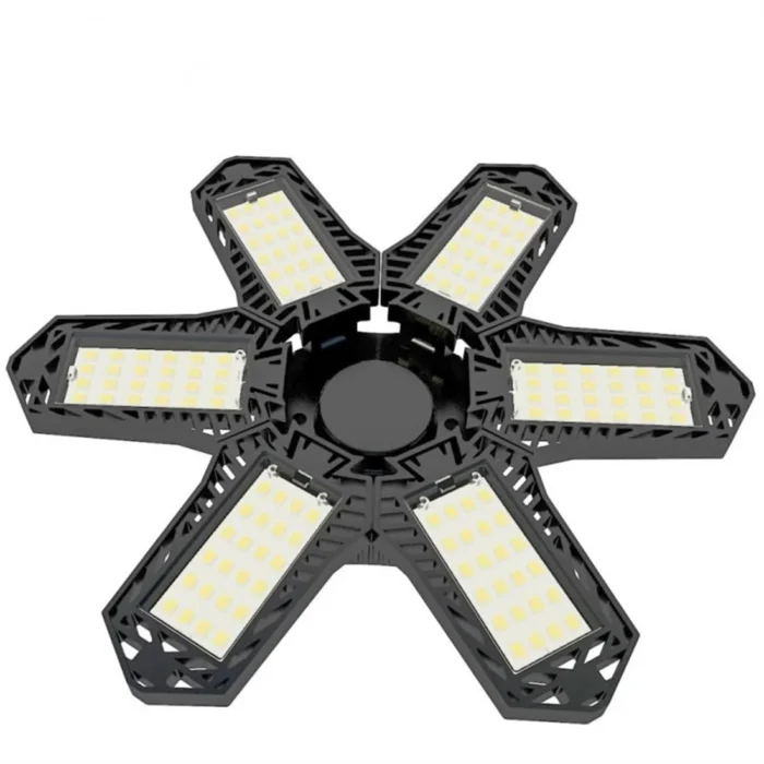 12000LM 6500K LED Garage Lights Ceiling Light with 6 Adjustable Panels Ultra Bright Deformable LED Shop Light for Garage Basement Workshop 185W, 2 Pack - Image 4