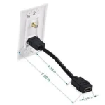 Cable Matters 2-Pack 1-Port HDMI Wall Plate in White (4K UHD, ARC, and Ethernet pass-thru support) - Image 2