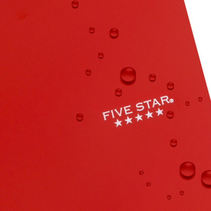 Five Star Spiral Notebook + Study App, 5 Subject, Wide Ruled, 8" x 10.5", Fire Red - Image 4