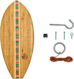 Tiki Toss Ring Toss Game – 13 Inch Surfboard - Hook and Ring Game with String and Hooks for Outdoor/Indoor Use, Man Cave Decor - Multi Color Surfboard Edition - Image 2