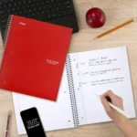 Five Star Spiral Notebook + Study App, 5 Subject, Wide Ruled, 8" x 10.5", Fire Red - Image 6
