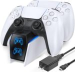 OIVO PS5 Controller Charger PS5 Accessories Kits with Fast Charging AC Adapter