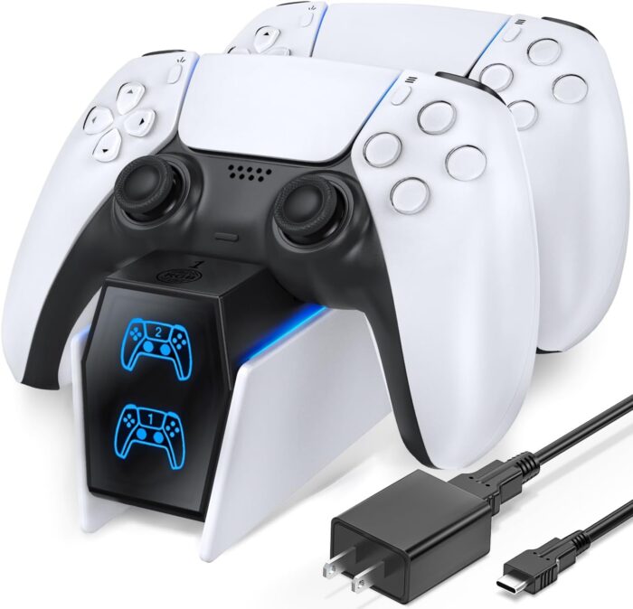 OIVO PS5 Controller Charger PS5 Accessories Kits with Fast Charging AC Adapter - Image 1