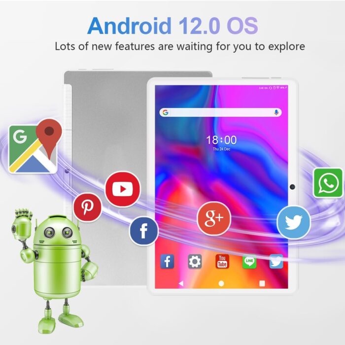 Tablet 10.1 inch Android 12 Tablet 2024 Latest Update Octa-Core Processor with 64GB Storage - Image 4