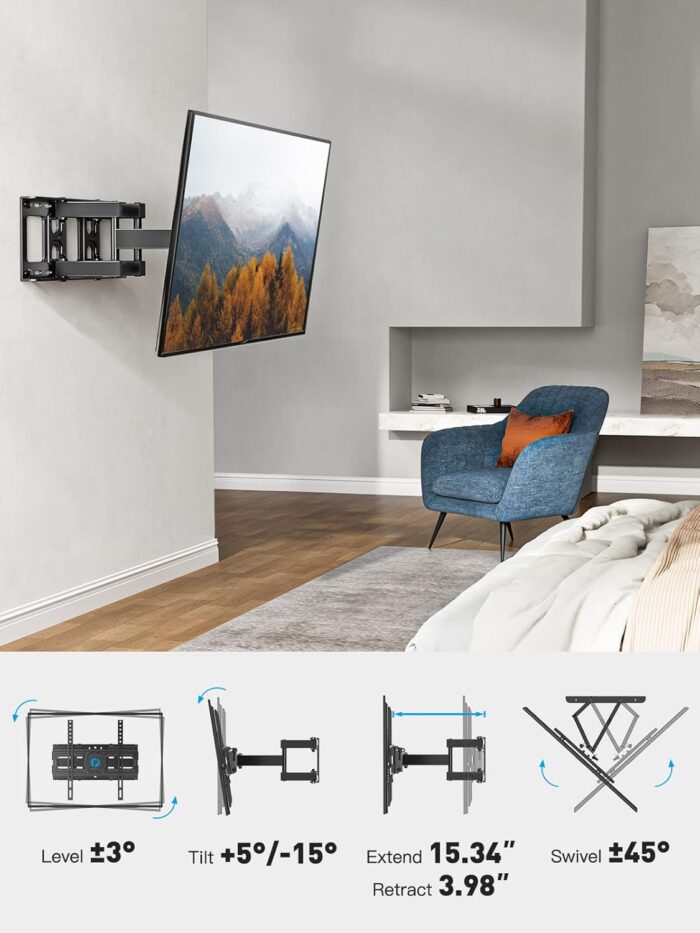 Pipishell TV Wall Mount for 26-70 inch LED LCD OLED 4K TVs up to 99lbs - Image 5
