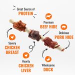 Good'n'Fun Triple Flavored Rawhide Kabobs for Dogs - Image 4