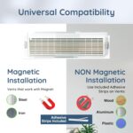 Home Intuition Heat and Air Vent Deflector 8.5" to 15" Magnetic Non Melting Adjustable for Vents - Image 4