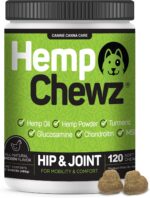 Dogs | Hip and Joint Supplement for Dog Joint Pain Relief Infused with Organic Hemp Oil, Glucosamine, Chondroitin, Turmeric, MSM to Enhance Mobility, Flexibility & Comfort