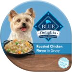 Blue Buffalo Delights Small Breed Natural Wet Dog Food, Rotisserie Chicken Flavor in Gravy, 3.5-oz Cups, 12 Count