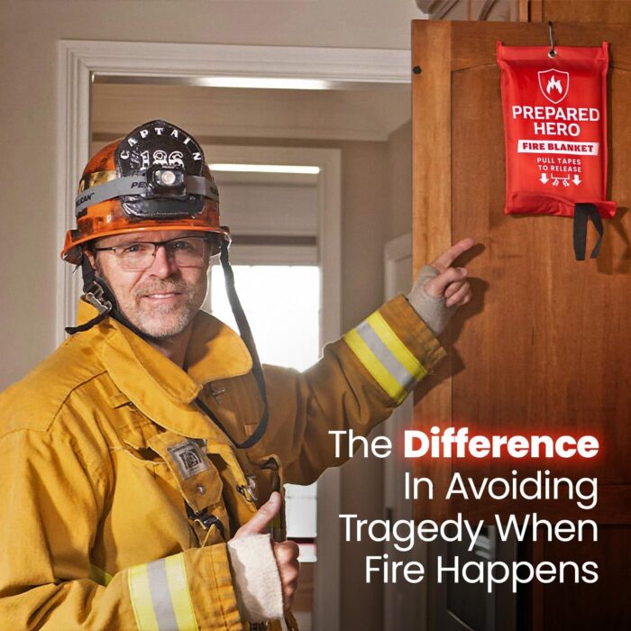 Prepared Hero Emergency Fire Blanket - 4 Pack Suppression for Kitchen - Image 2