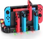 Switch Joycon Charging Dock Station Compatible with Nintendo Switch Accessories & OLED Model Joycons