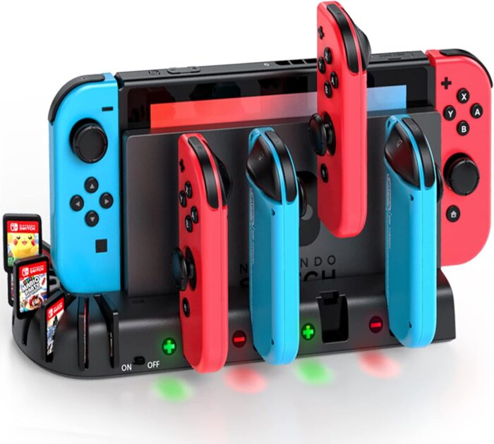 Switch Joycon Charging Dock Station Compatible with Nintendo Switch Accessories & OLED Model Joycons - Image 1
