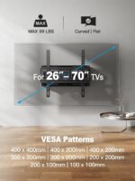 Pipishell TV Wall Mount for 26-70 inch LED LCD OLED 4K TVs up to 99lbs - Image 2