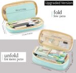 EASTHILL Big Capacity Pencil Pen Case Office College School Large Storage High Capacity Bag Pouch Holder Box Organizer Blue (Cyan) - Image 4