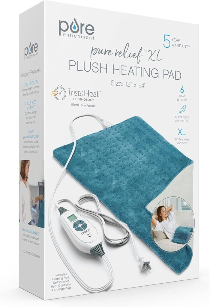 Pure Enrichment® PureRelief XL Heating Pad - 12" x 24" - Image 8