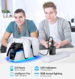 OIVO PS5 Controller Charger PS5 Accessories Kits with Fast Charging AC Adapter - Image 7