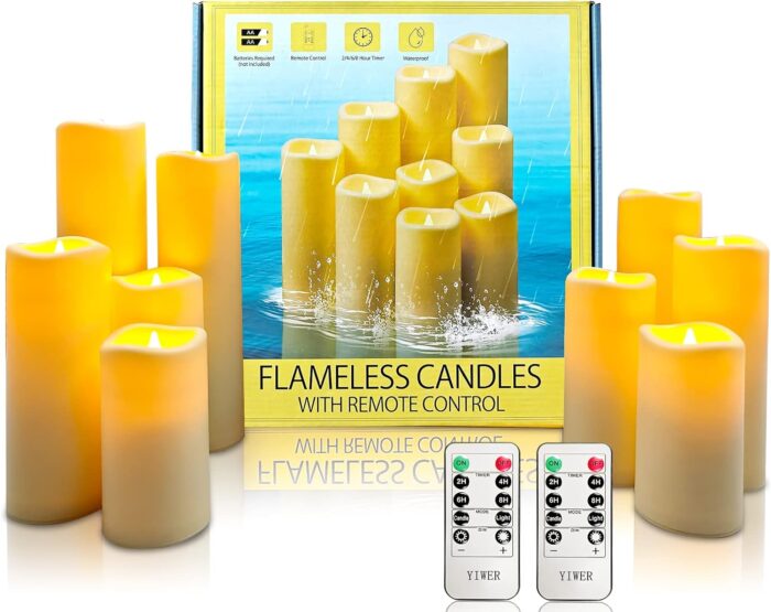 YIWER Waterproof Flameless Candles - Image 7