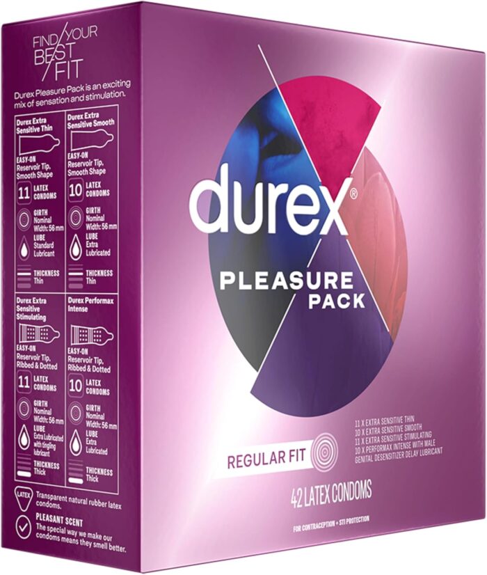 Condoms, Durex RED Extra Sensitive, Ultra Fine, Extra Lubricated Natural Rubber Latex Condoms for Men, 42 Count, FSA & HSA Eligible - Image 15