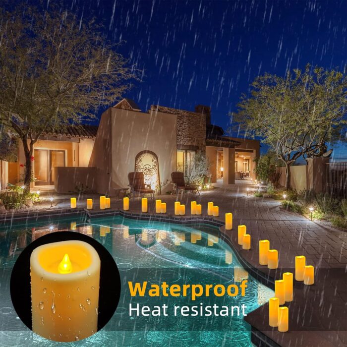 YIWER Waterproof Flameless Candles - Image 2