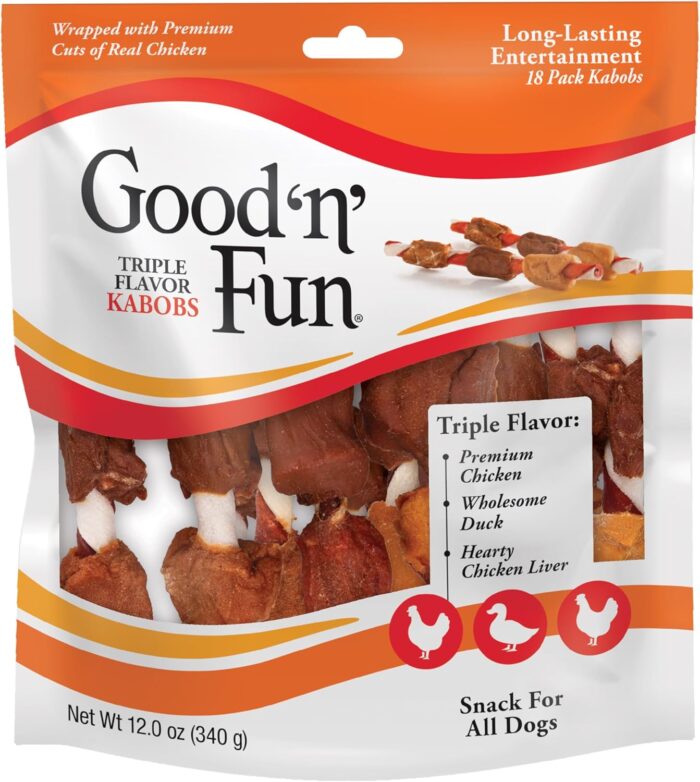 Good'n'Fun Triple Flavored Rawhide Kabobs for Dogs - Image 2