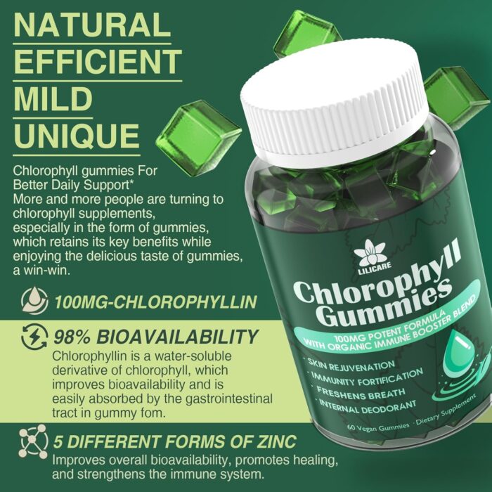 Chlorophyll Gummies - Super Green with Wheat Grass - Image 3