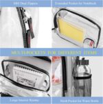 Clear Backpack Heavy Duty Clear Bookbag Transparent Backpacks for School Work Concert College (Black) - Image 6