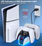 OIVO PS5 Controller Charger PS5 Accessories Kits with Fast Charging AC Adapter - Image 3