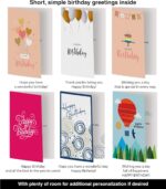 Dessie 60 Unique Birthday Cards Assortment 5x7 with Generic Birthday Greetings Inside. Suitable For Men, Women and Kids. Send As Is Or Personalize. Includes Envelopes and Gold Stickers - Image 4