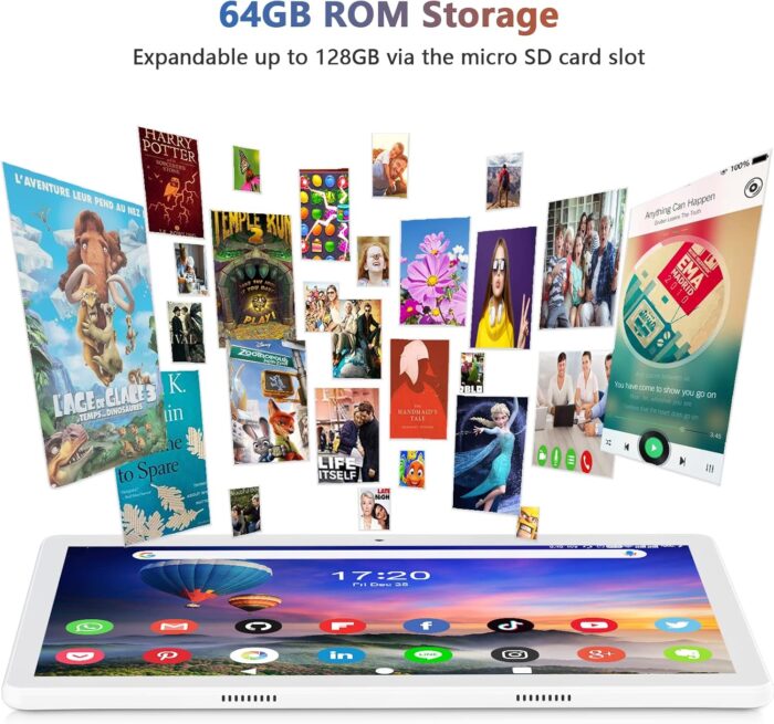 Tablet 10.1 inch Android 12 Tablet 2024 Latest Update Octa-Core Processor with 64GB Storage - Image 3