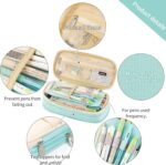 EASTHILL Big Capacity Pencil Pen Case Office College School Large Storage High Capacity Bag Pouch Holder Box Organizer Blue (Cyan) - Image 2