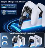 OIVO PS5 Controller Charger PS5 Accessories Kits with Fast Charging AC Adapter - Image 2