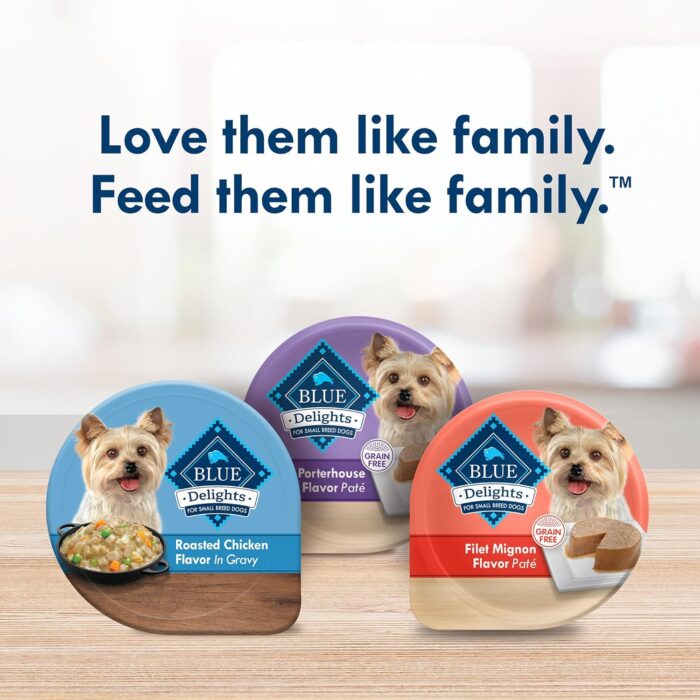 Blue Buffalo Delights Small Breed Natural Wet Dog Food, Rotisserie Chicken Flavor in Gravy, 3.5-oz Cups, 12 Count - Image 10