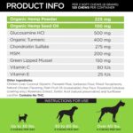 Dogs | Hip and Joint Supplement for Dog Joint Pain Relief Infused with Organic Hemp Oil, Glucosamine, Chondroitin, Turmeric, MSM to Enhance Mobility, Flexibility & Comfort - Image 5
