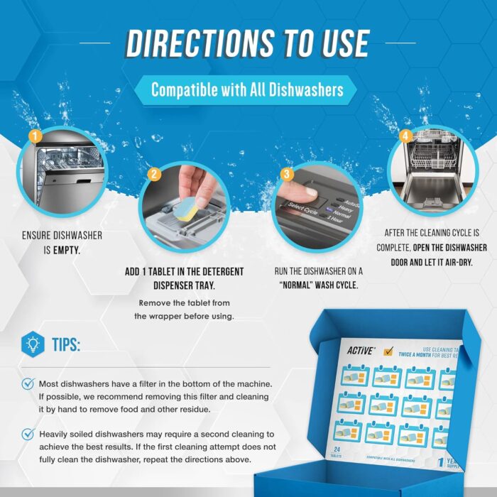 Dishwasher Cleaner And Deodorizer Tablets - Image 4