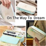 EASTHILL Big Capacity Pencil Pen Case Office College School Large Storage High Capacity Bag Pouch Holder Box Organizer Blue (Cyan) - Image 5