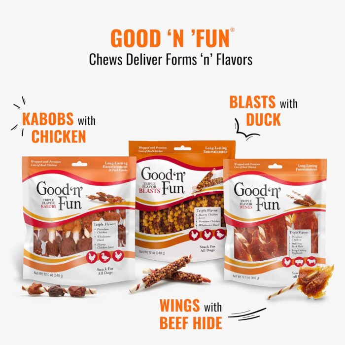 Good'n'Fun Triple Flavored Rawhide Kabobs for Dogs - Image 9