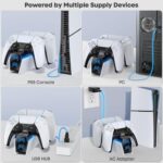 OIVO PS5 Controller Charger PS5 Accessories Kits with Fast Charging AC Adapter - Image 4
