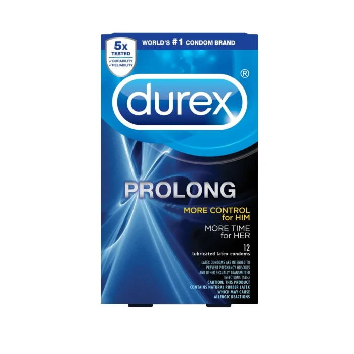 3 Pack Durex Prolong Ultra Fine Ribbed and Dotted Latex Condoms, 12 Each - Image 6