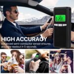 Breathalyzer, Upgrade Professional-Grade Accuracy Alcohol Tester with Digital Blue LCD Display for Home or Party Use with 5 Mouthpieces - Image 6