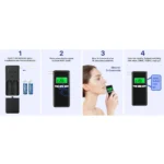 Breathalyzer, Upgrade Professional-Grade Accuracy Alcohol Tester with Digital Blue LCD Display for Home or Party Use with 5 Mouthpieces - Image 9